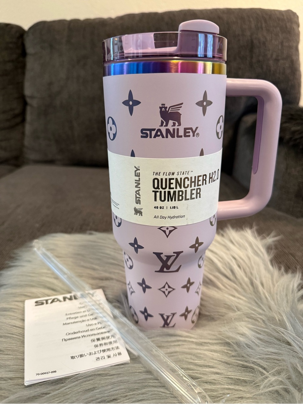 Stanley Quencher H2.0 Tumbler - Lavender with Monogram